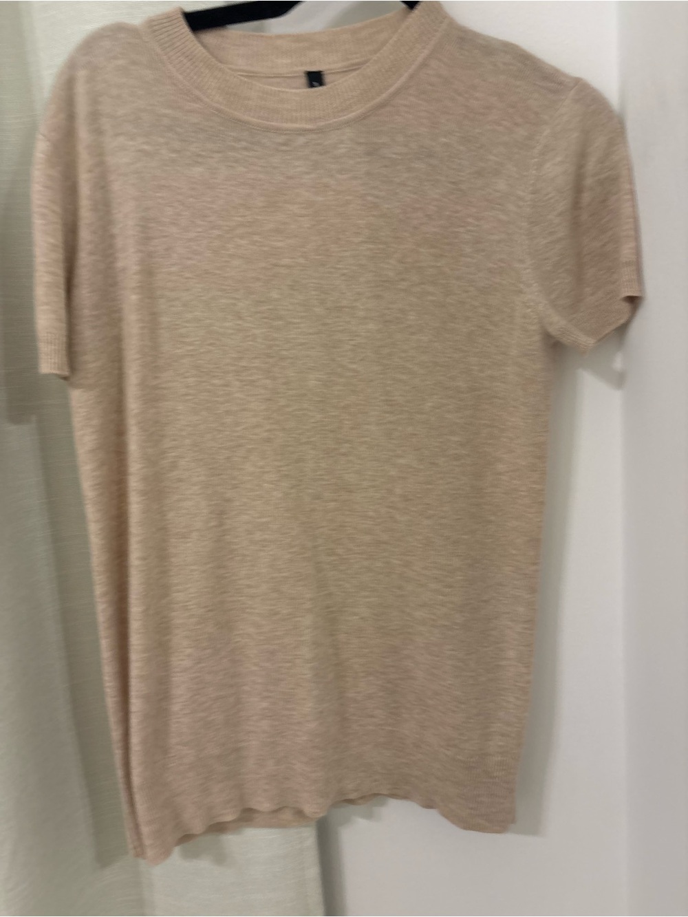 Womens  Short-Sleeve Crewneck Shirt in Beige